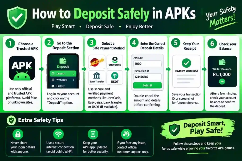 How to Deposit Safely in APKs